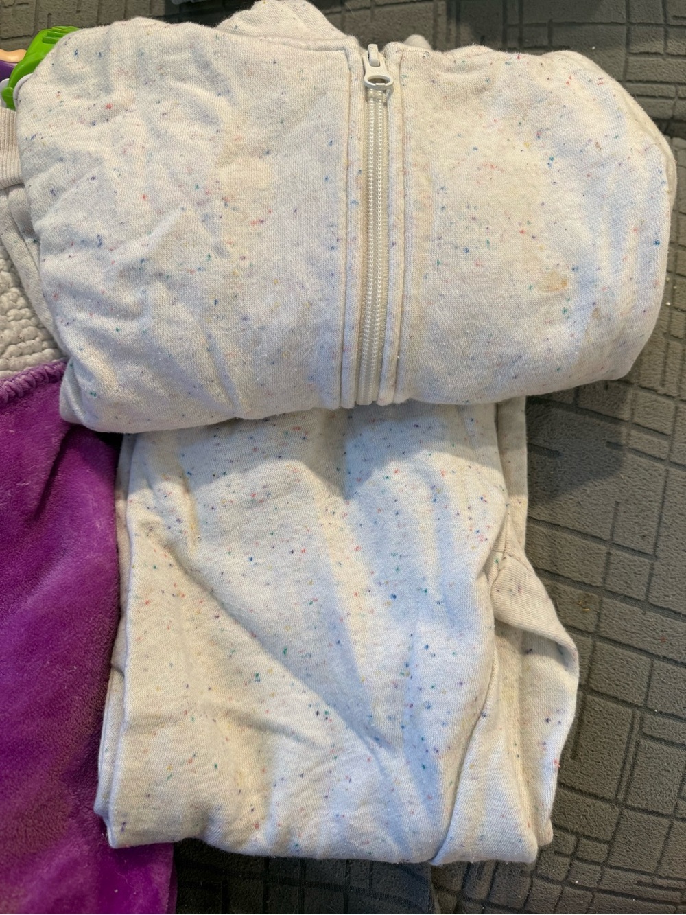 Cat & Jack Cream Speckled Zip Sleep Sack - Multicolor Confetti